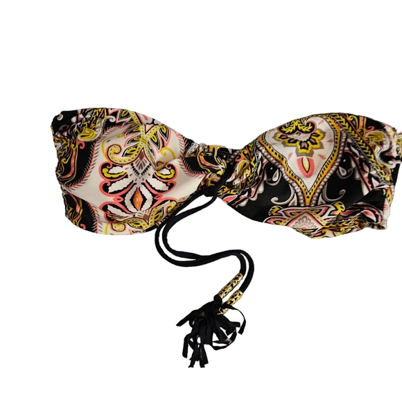 NINETY SIX DEGREES NWT BIKINI SWIMSUIT WOMAN'S LARGE HIPPIE PRINT WITH TASSELS - Picture 2 of 8